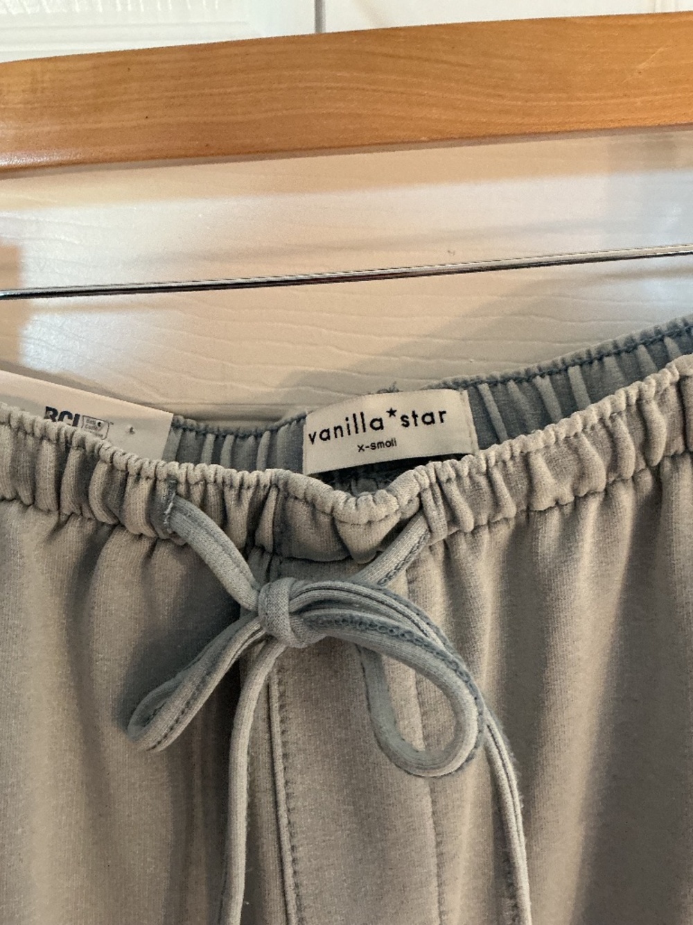 Vanilla Star sz XS pull on cozy cargo style light blue pants NWT - Picture 3 of 9